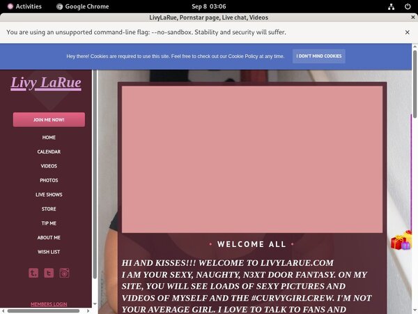 LivyLaRue Member Sign Up
