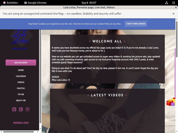 LolaLotus Register Form