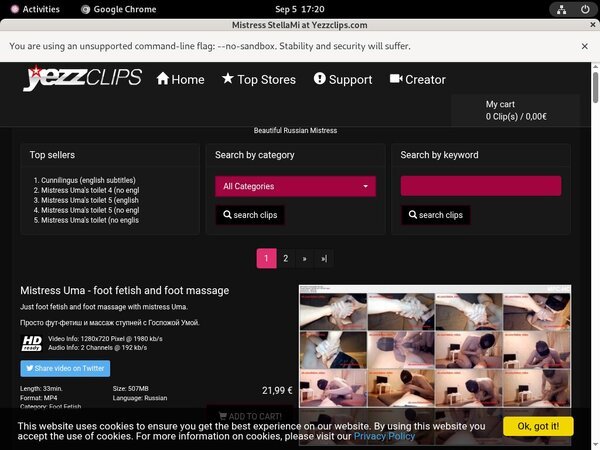 MistressStellami Signup Discount