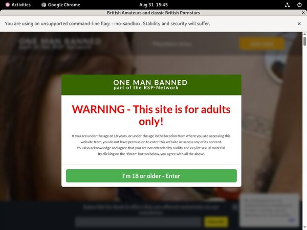 Passwords To One Man Banned