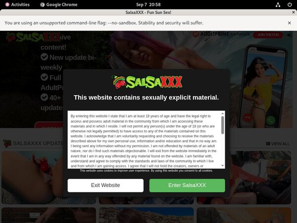 Salsa XXX Payment Page