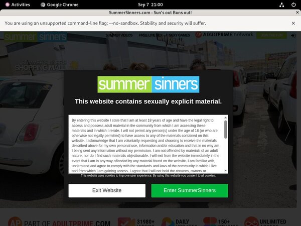 Summer Sinners Payment Page