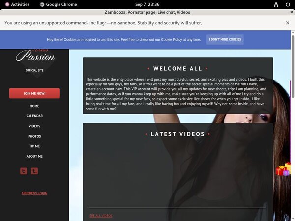 Zambooza.modelcentro.com Paypal Signup